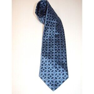 Zanetti Cravatte Blue Men’s Necktie 4”x 60” 100% Silk Made In Italy Vintage